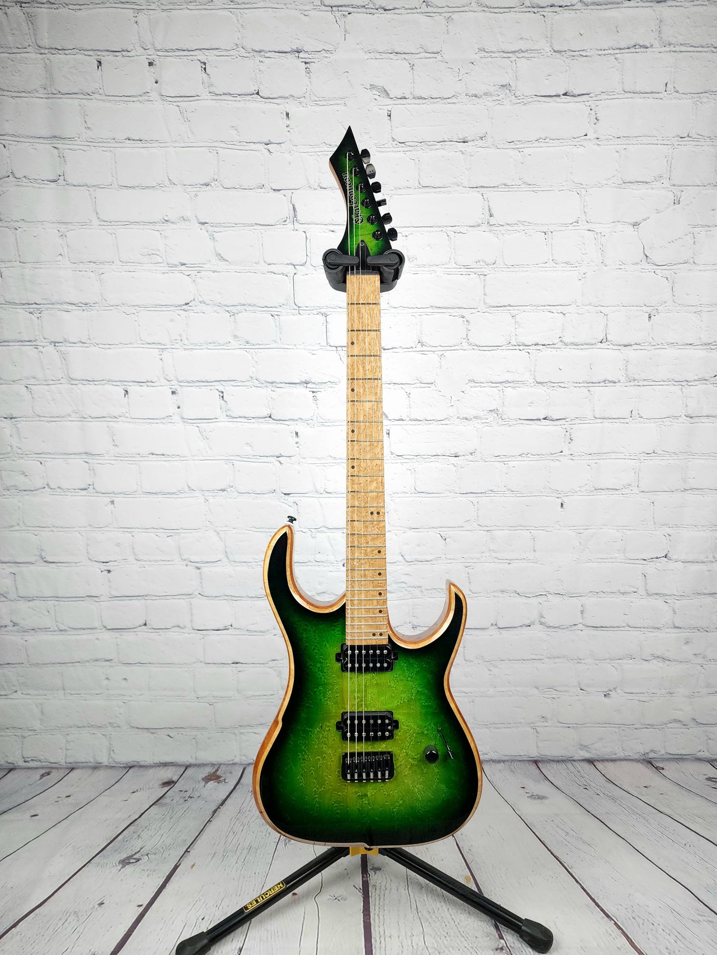 Charbonneau Guitars Scimtar 6S String Green Burst Electric Guitar Bare Knuckle Hipshot