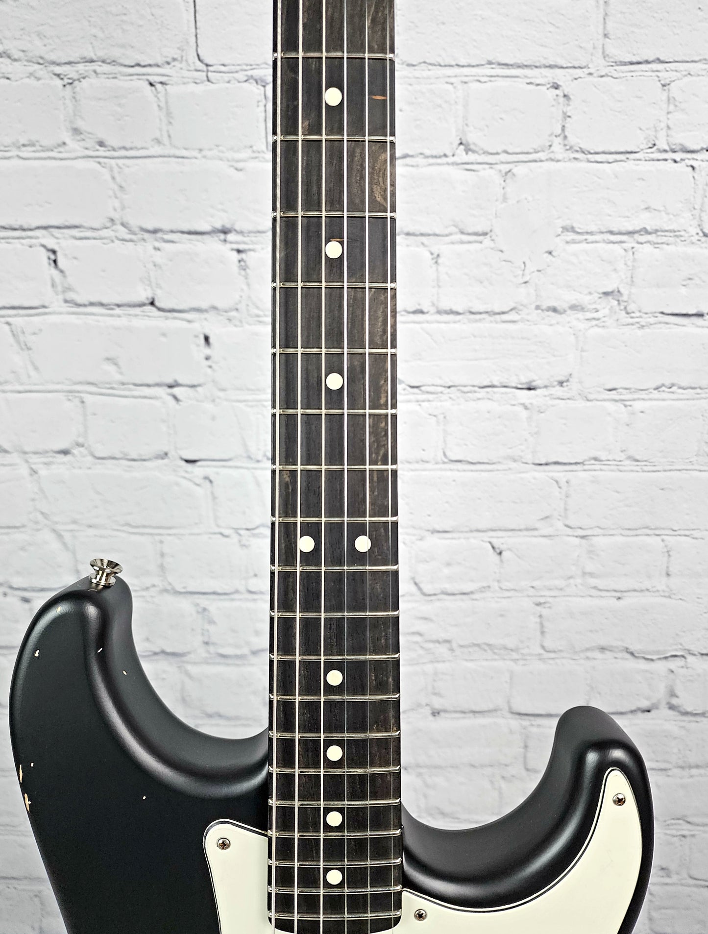 LSL Instruments Saticoy One SSS Electric Guitar Black Satin Nitro Ebony Roasted Maple