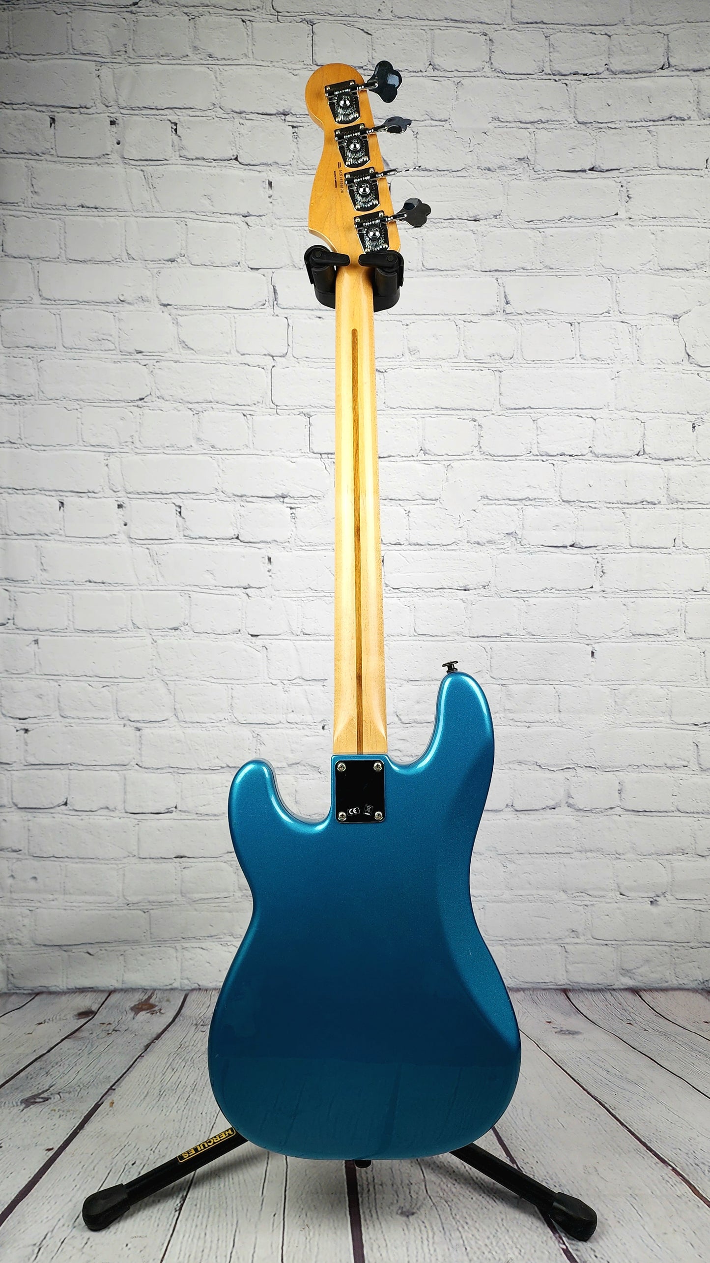 USED Fender Precision Bass MIM 4 String Bass Guitar Lake Placid Blue