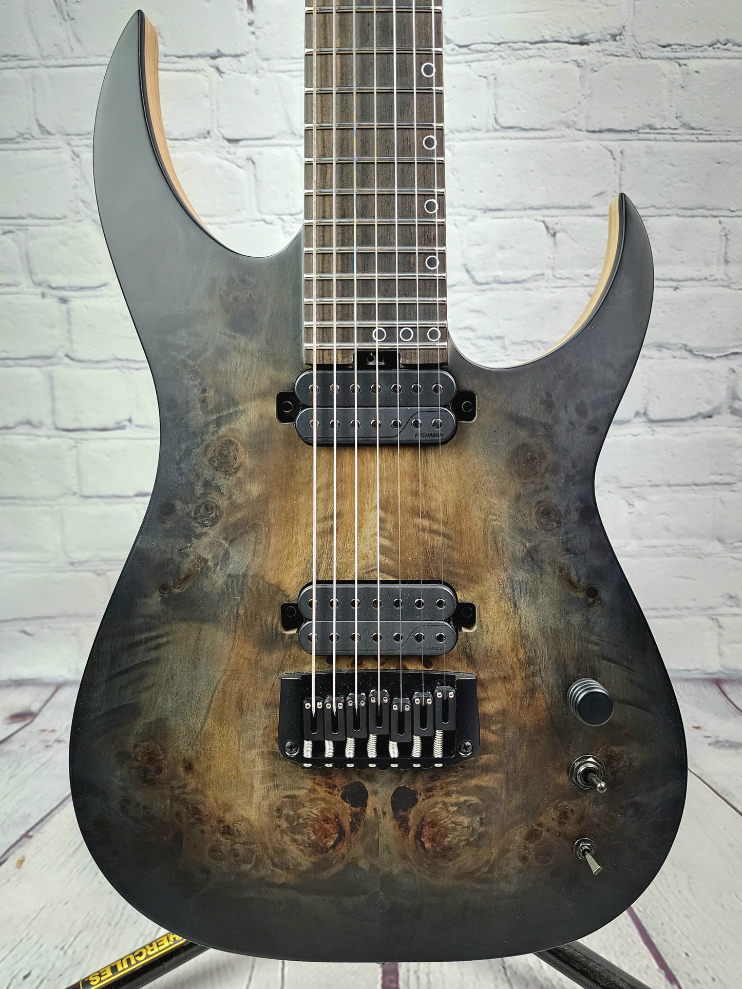 USED Schecter KM7 MkIII Artist Keith Merrow 7 String Electric Guitar Fishman Hipshot