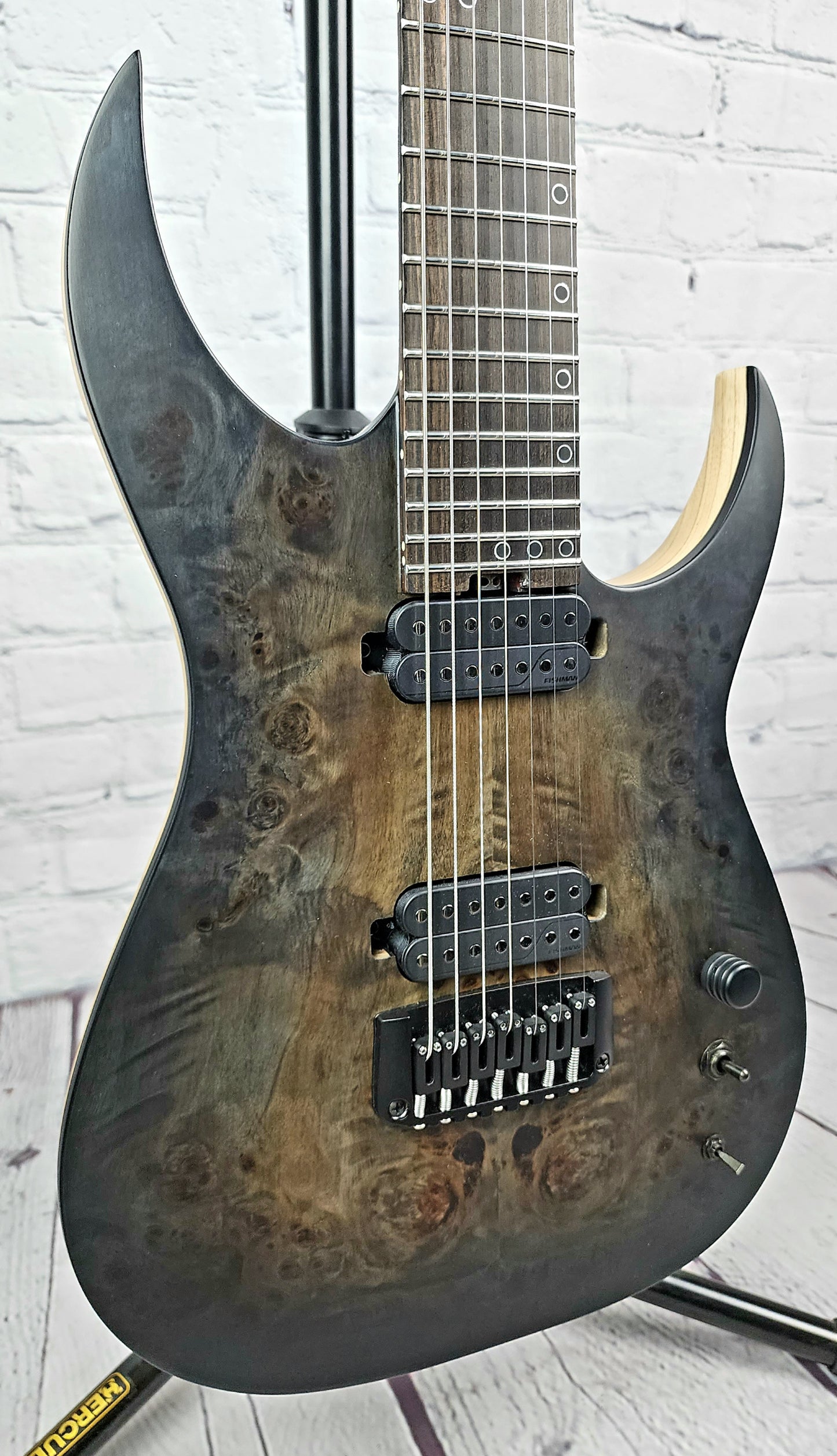 USED Schecter KM7 MkIII Artist Keith Merrow 7 String Electric Guitar Fishman Hipshot