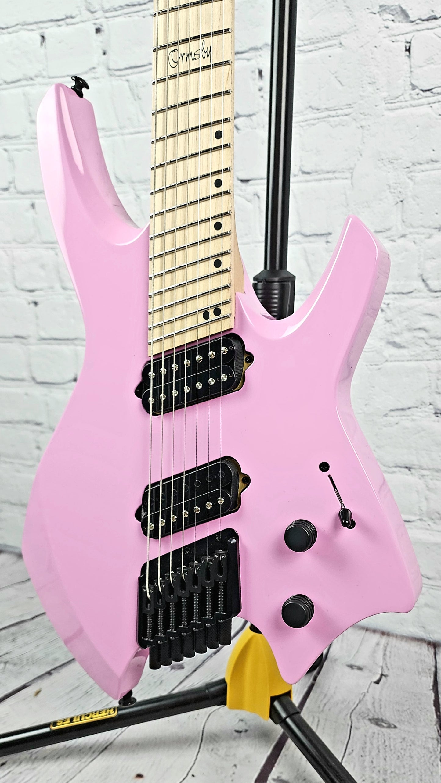 Ormsby Guitars Goliath GTR 7 String Multiscale Electric Guitar Shell Pink