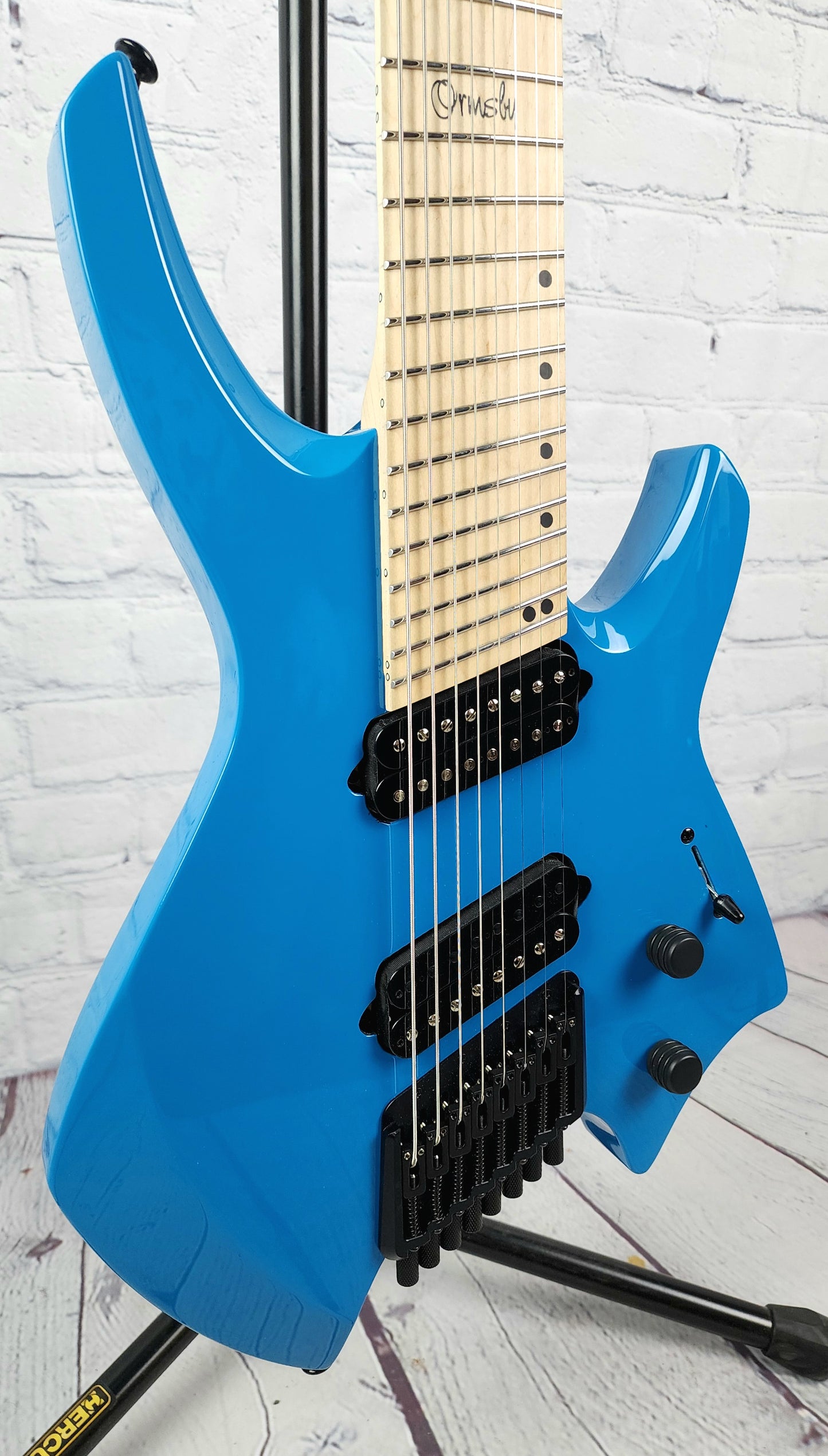 Ormsby Guitars Goliath GTR 8 String Multiscale Electric Guitar Miami Blue