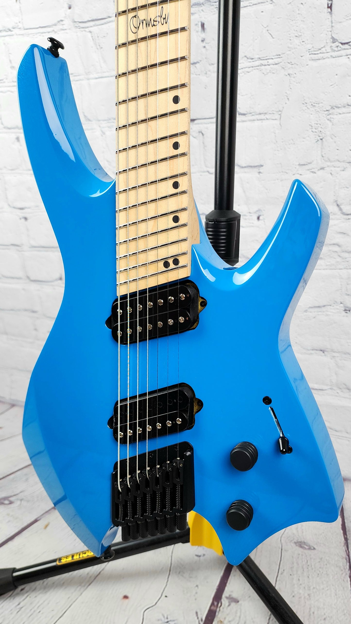 Ormsby Guitars Goliath GTR 7 String Multiscale Electric Guitar Miami Blue