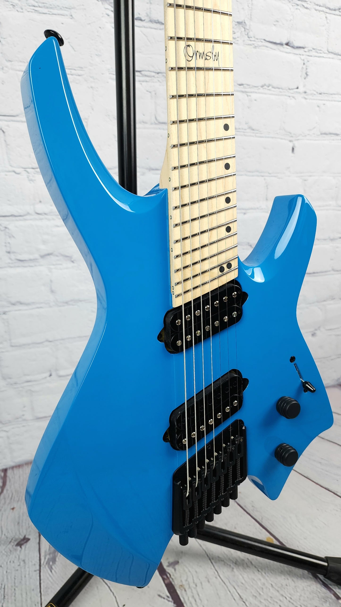 Ormsby Guitars Goliath GTR 7 String Multiscale Electric Guitar Miami Blue