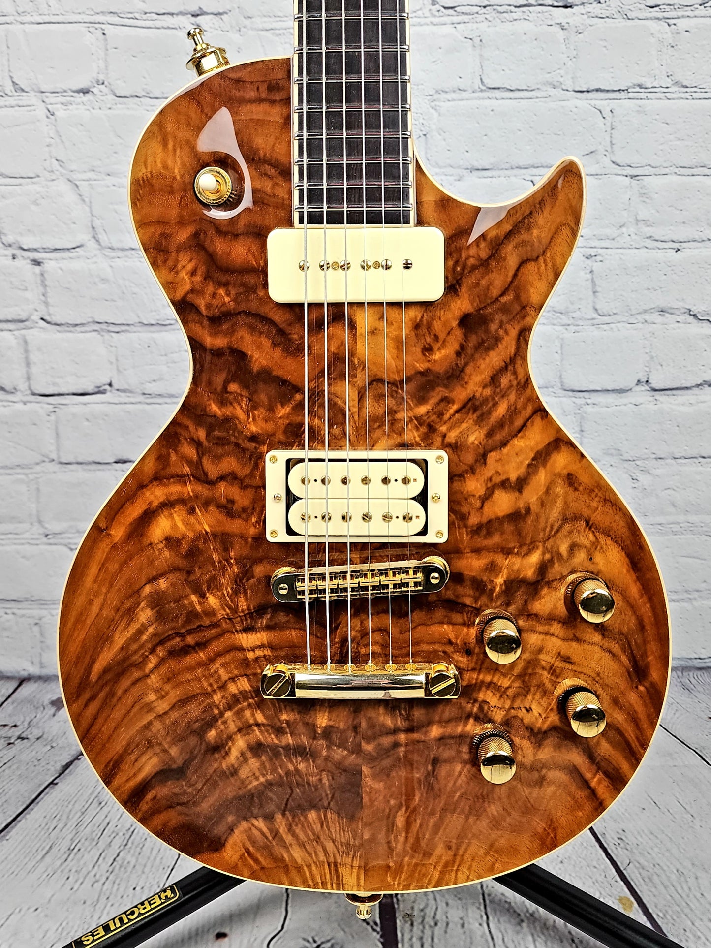 MacPherson Guitars The Preacher Single Cut Electric Guitar Natural Walnut