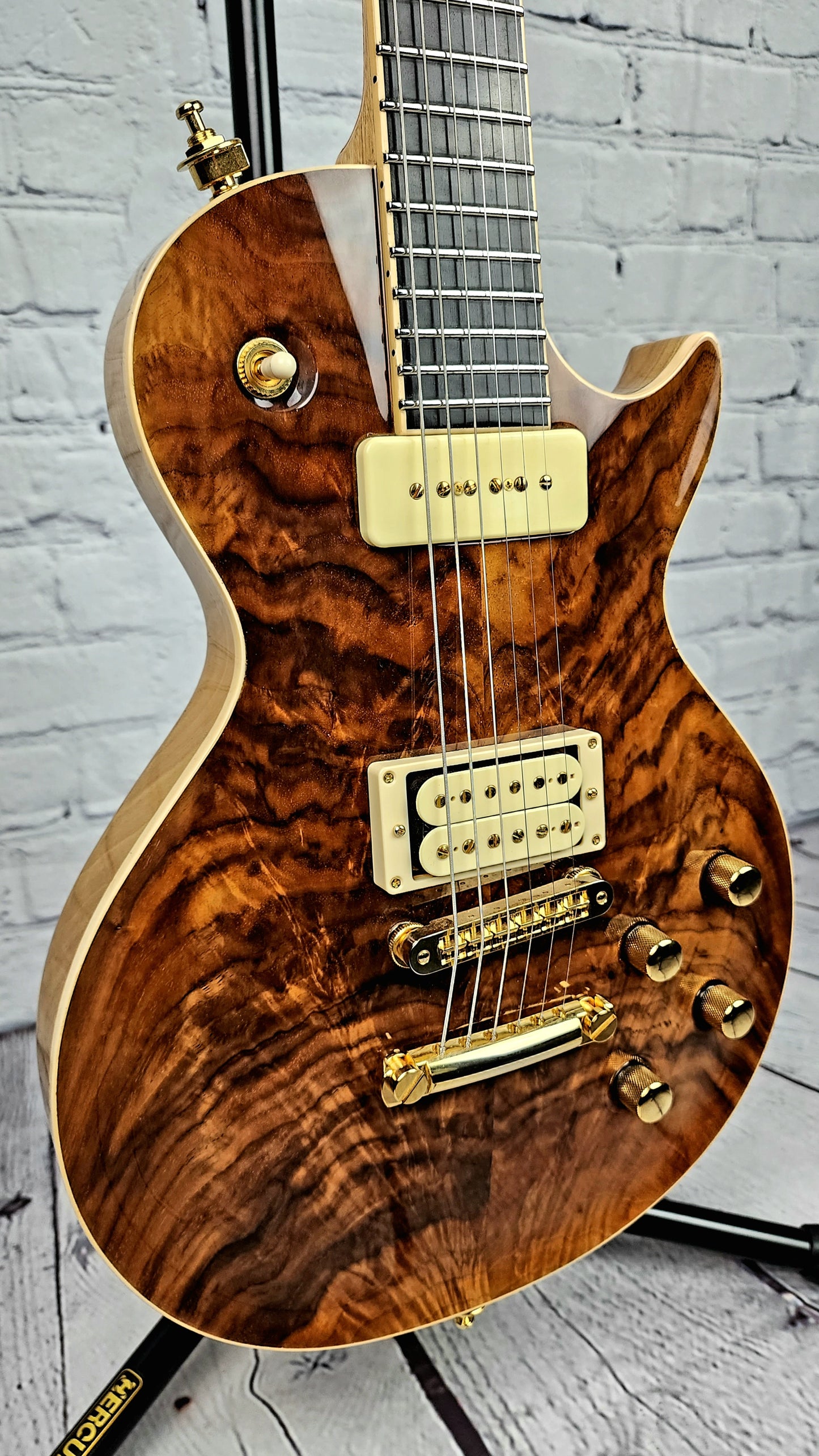 MacPherson Guitars The Preacher Single Cut Electric Guitar Natural Walnut