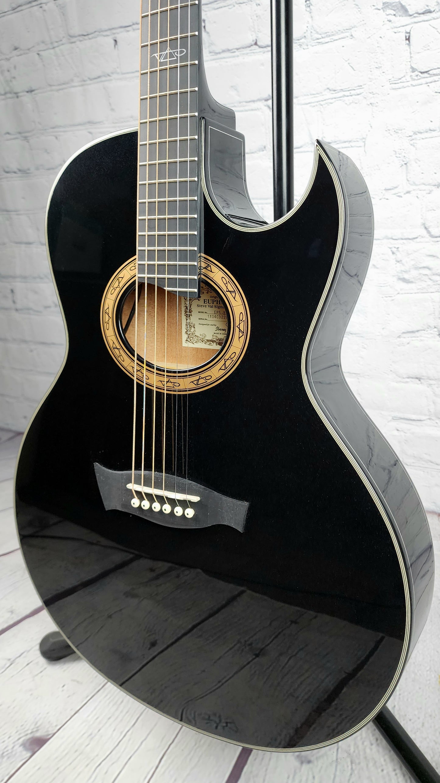 Ibanez EP5BP Euphoria Steve Vai 6 String Acoustic Guitar Black Pearl Gloss
