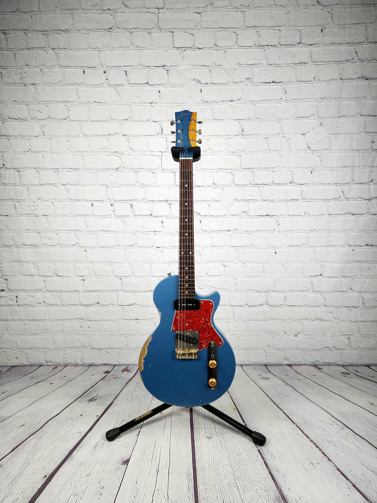 Fano Guitars SP6 Oltre Single Cut Electric Guitar Pelham Blue Medium Relic Lollar