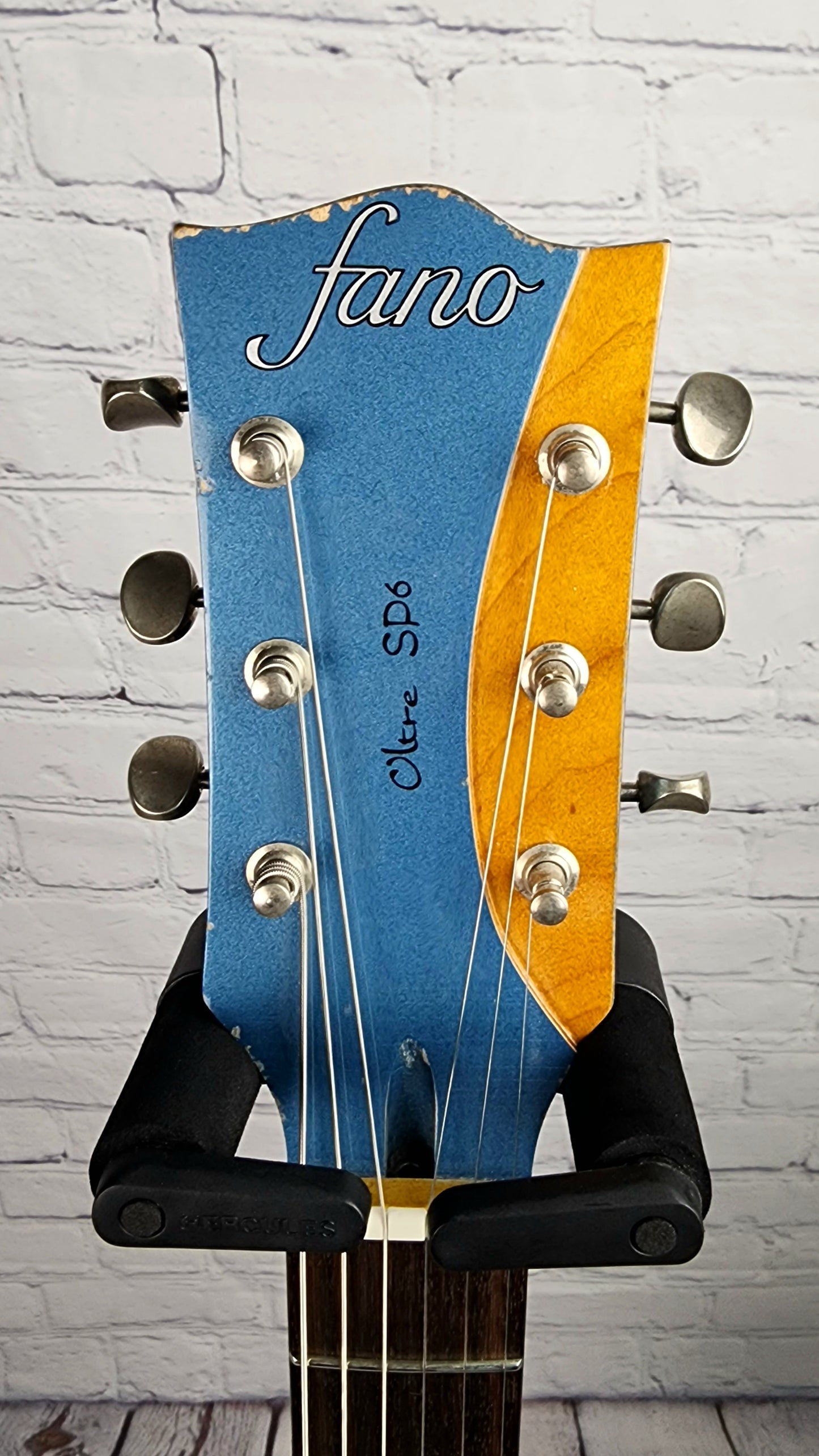 Fano Guitars SP6 Oltre Single Cut Electric Guitar Pelham Blue Medium Relic Lollar