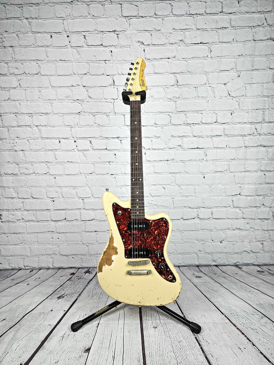 Fano JM6 Oltre Electric Guitar Desert Sand Tortoise Medium Relic Lollar Staple P90