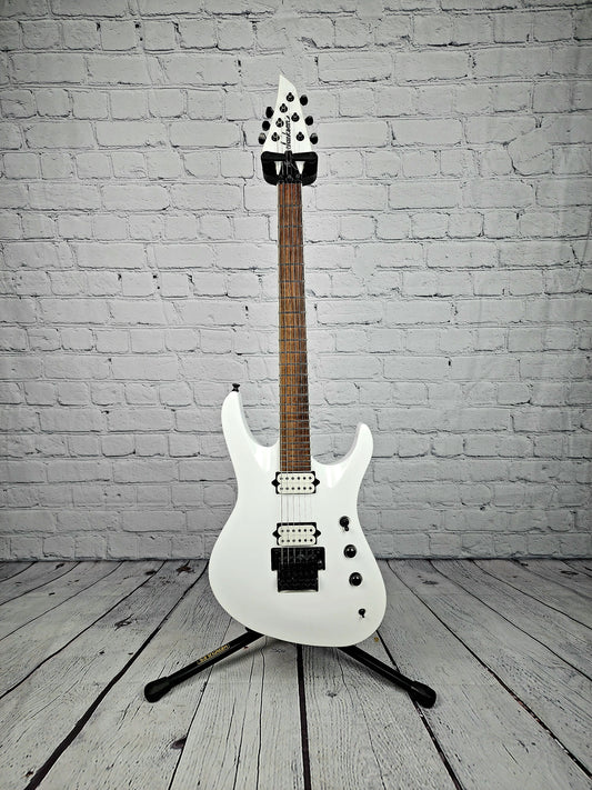 USED Jackson Chris Broderick Pro Series 6 String Electric Guitar Floyd Rose Gloss White