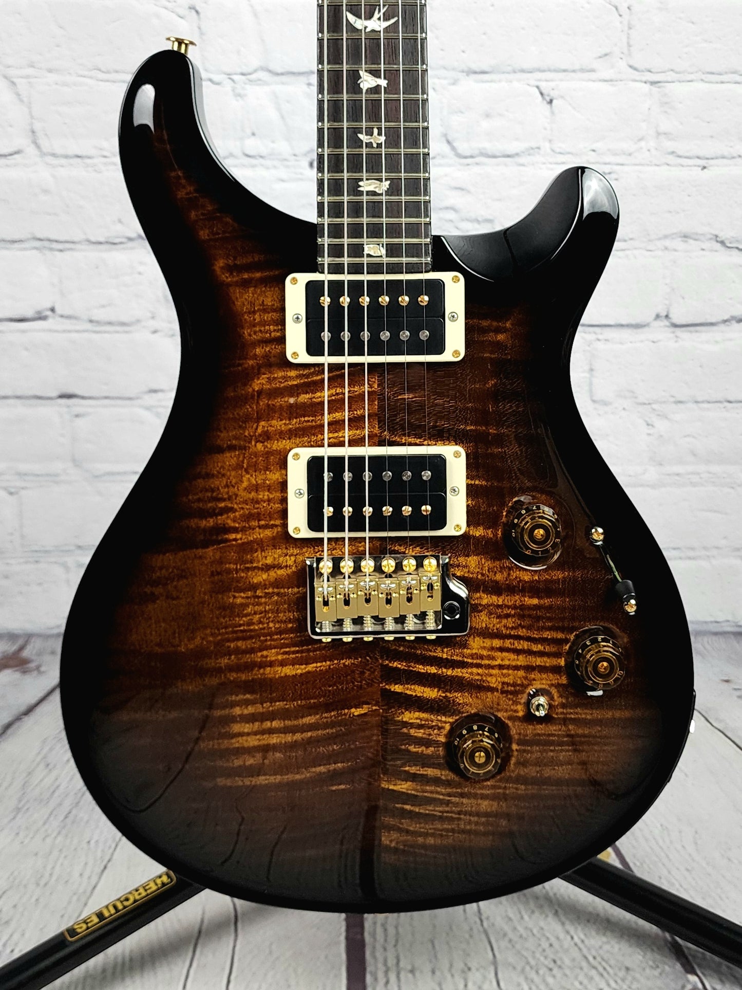 Paul Reed Smith PRS Custom 24 Piezo 10 Top Electric Guitar Amber Smokeburst 2022