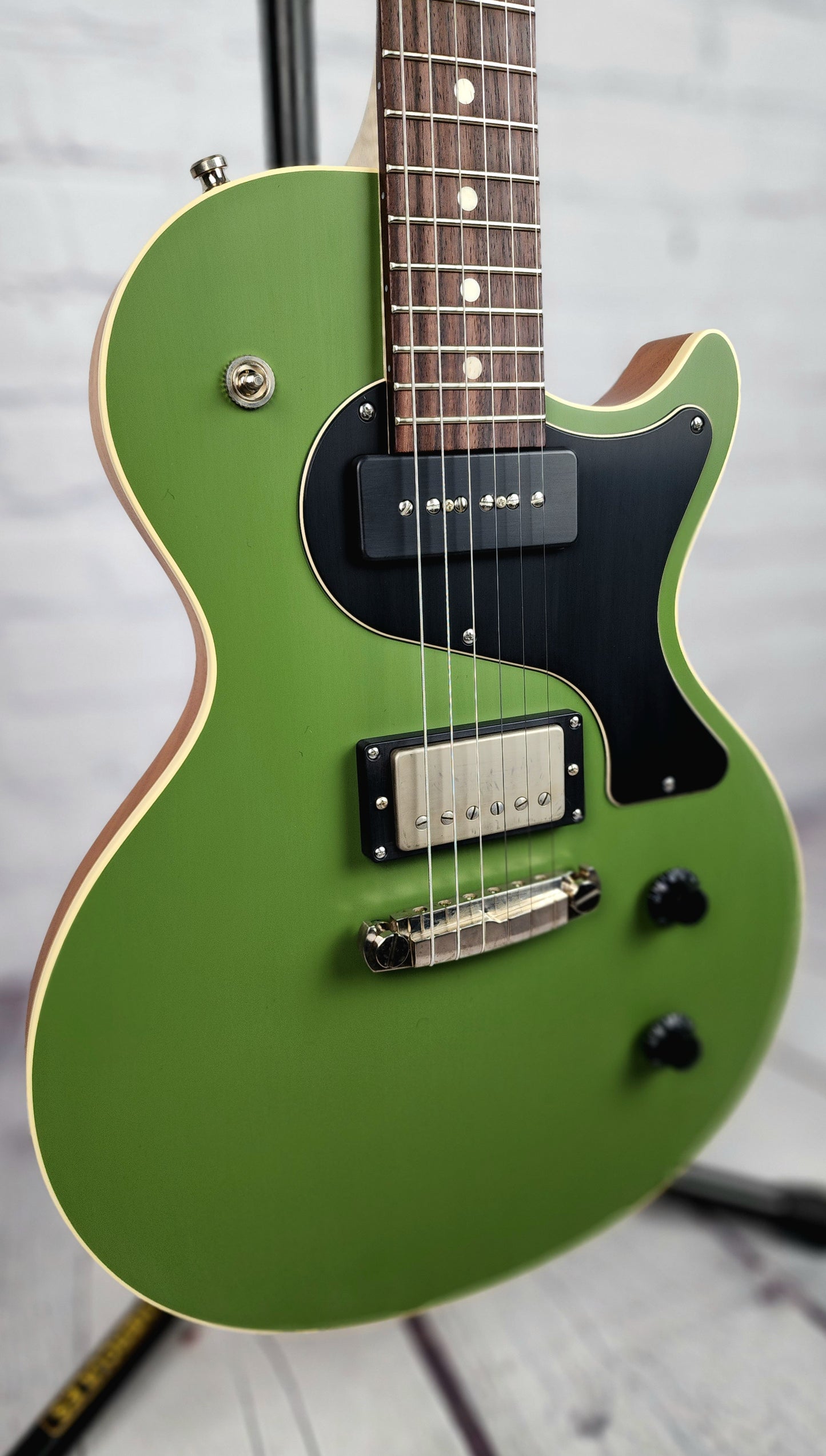 Nik Huber Krautster II Single Cut Electric Guitar Drab Olive Green