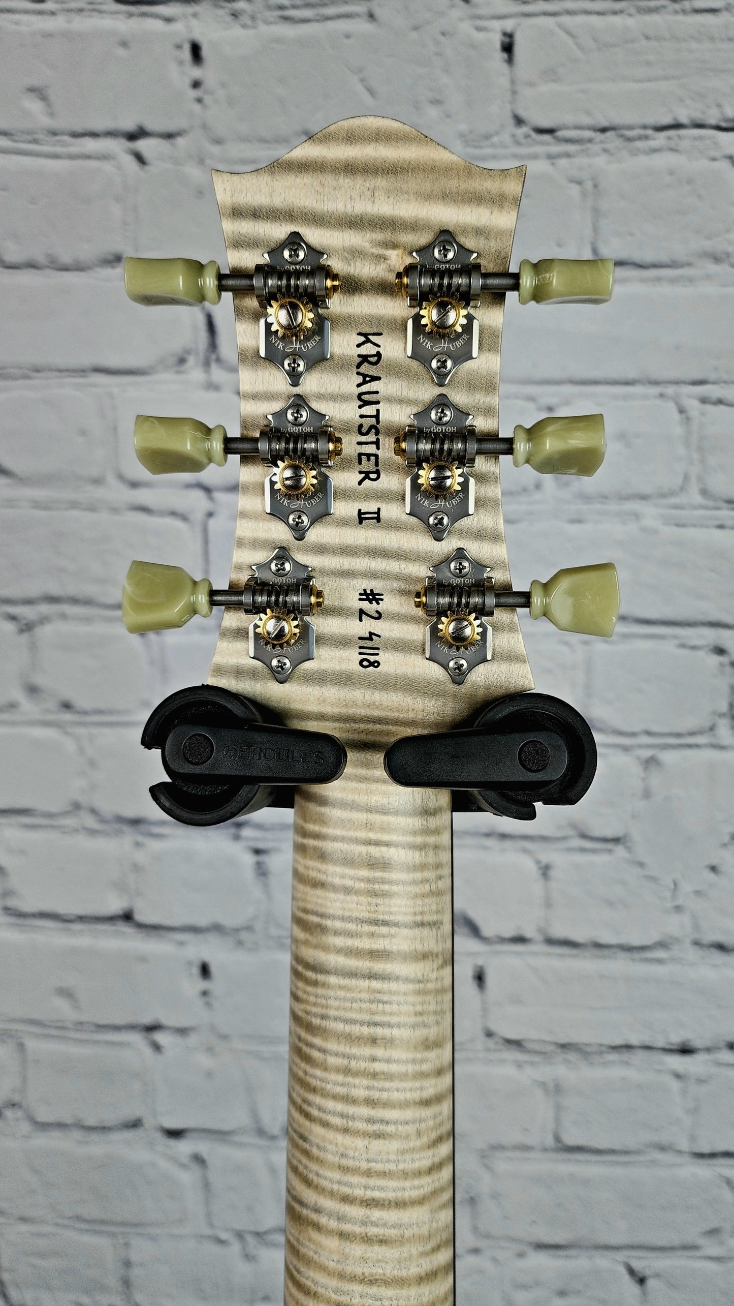 Nik Huber Krautster II Single Cut Electric Guitar Drab Olive Green