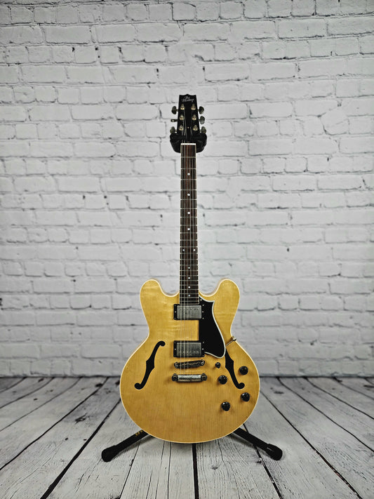 Heritage Guitars H-535 NAT Artisan Aged Natural Semi-Hollow Electric Guitar