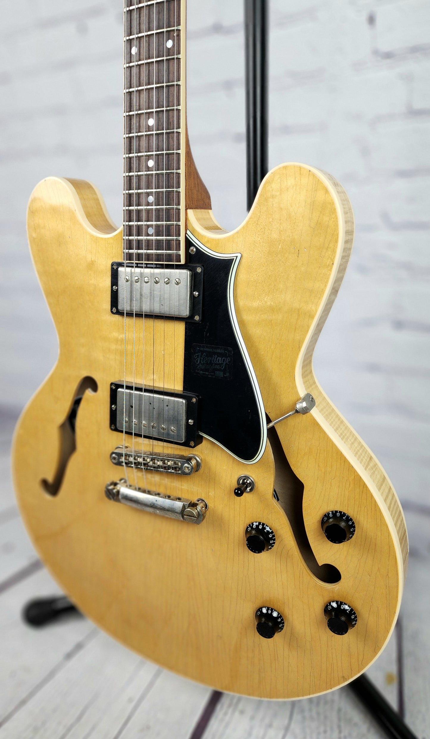 Heritage Guitars H-535 NAT Artisan Aged Natural Semi-Hollow Electric Guitar