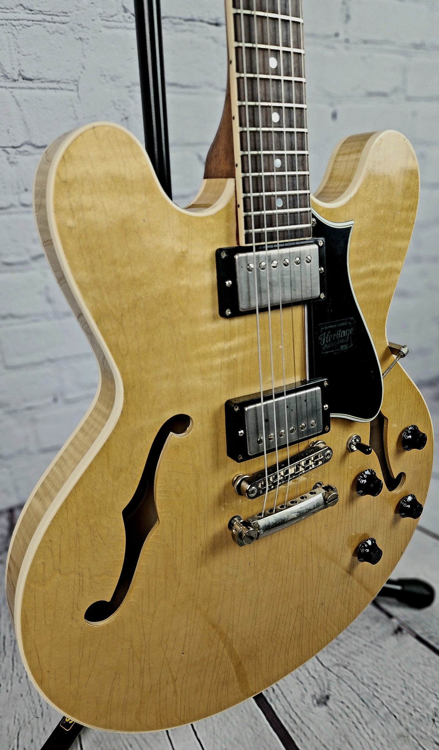 Heritage Guitars H-535 NAT Artisan Aged Natural Semi-Hollow Electric Guitar