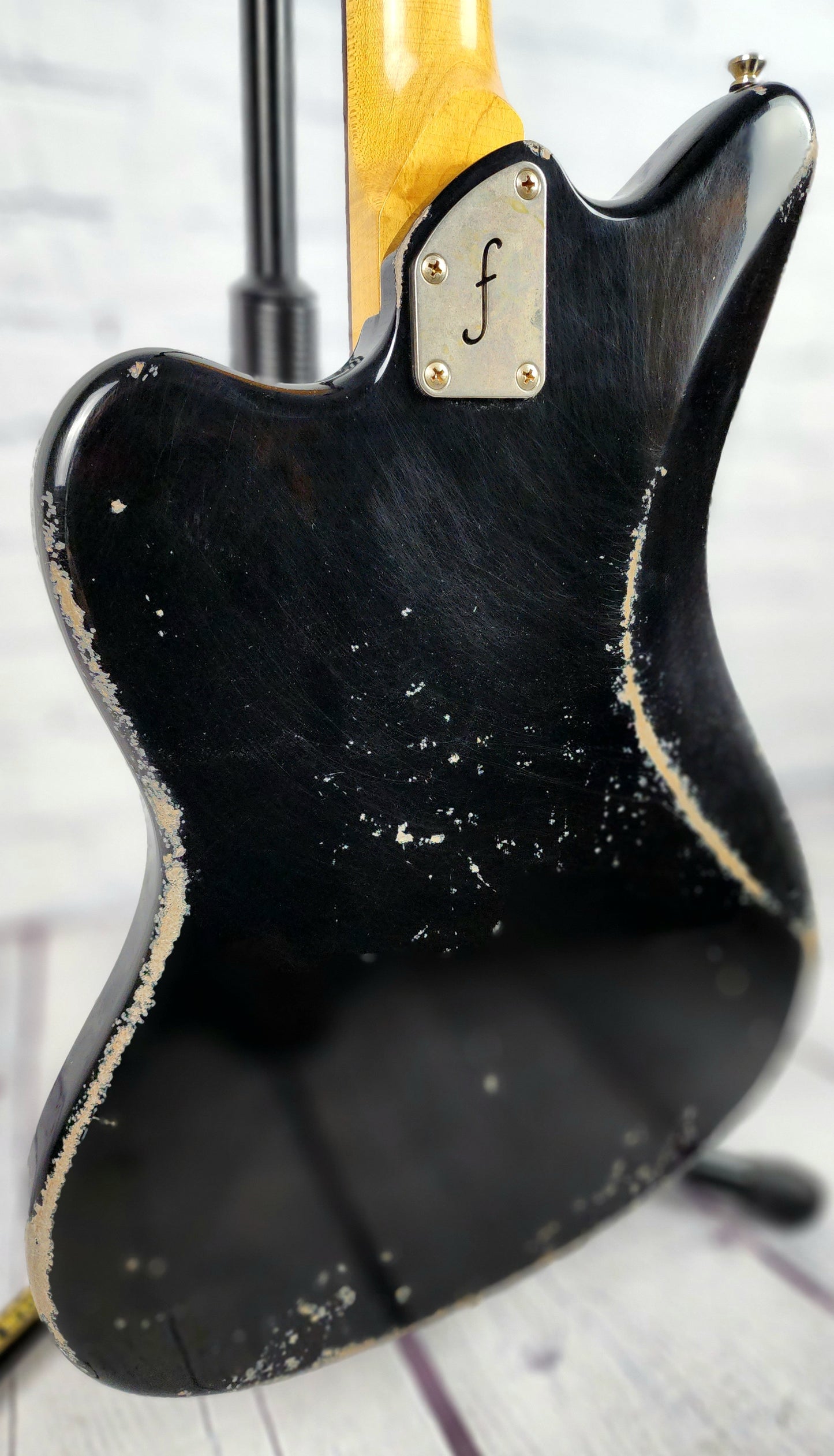 Fano Guitars JM6 Oltre 6 String Electric Guitar Bull Black Medium Heavy Distress