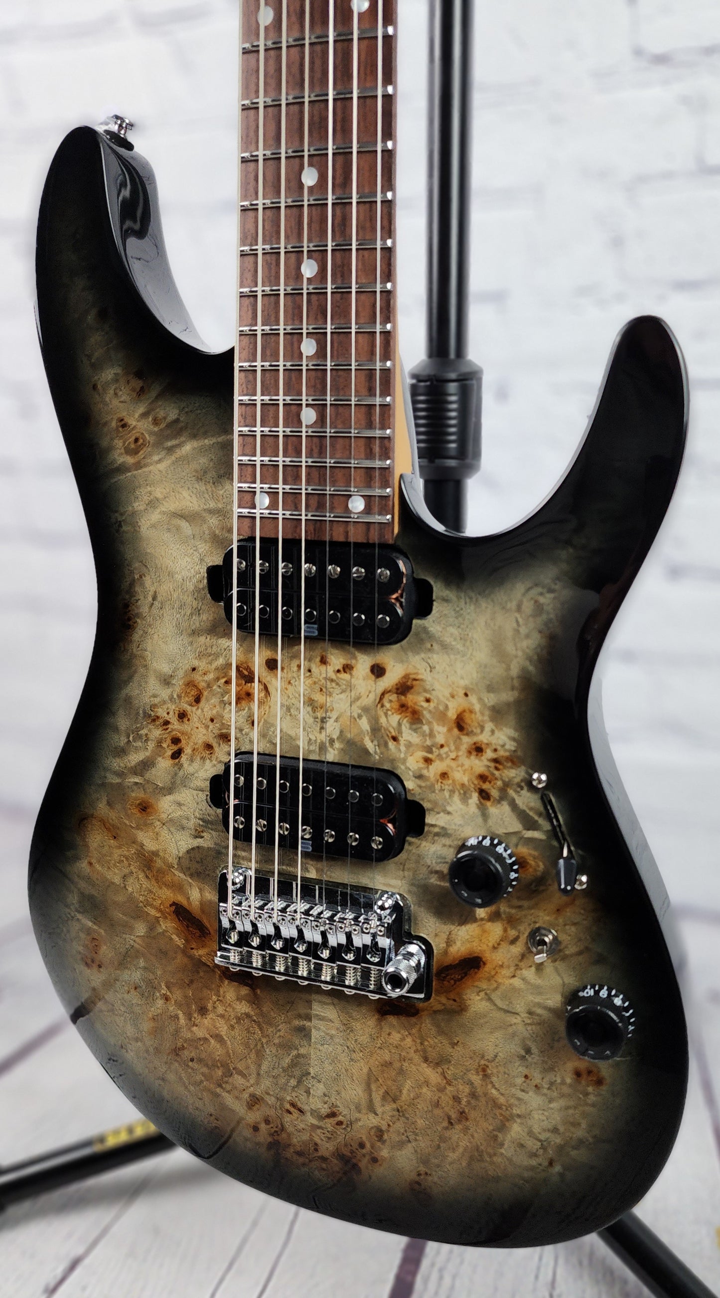 Ibanez Premium AZ427P1PB CK 7 String Electric Guitar Charcoal Black Burst