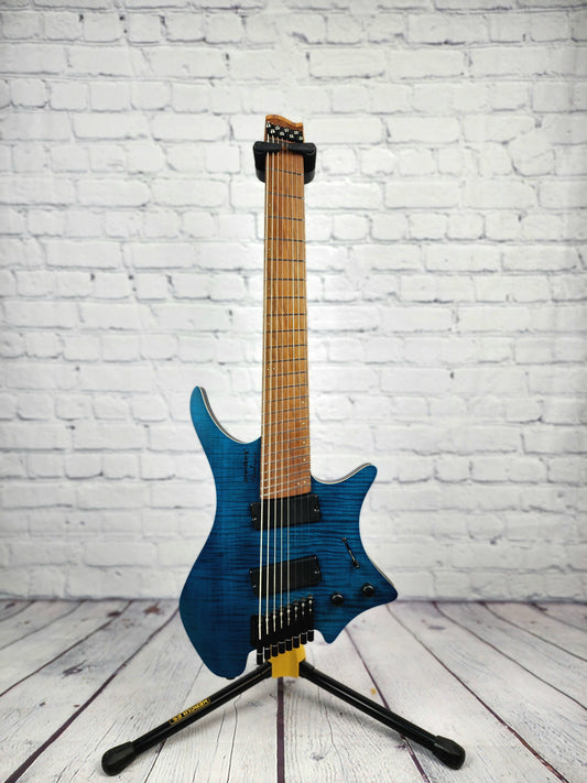 USED Strandberg Boden Standard 8 String Flame Maple Trans Blue
