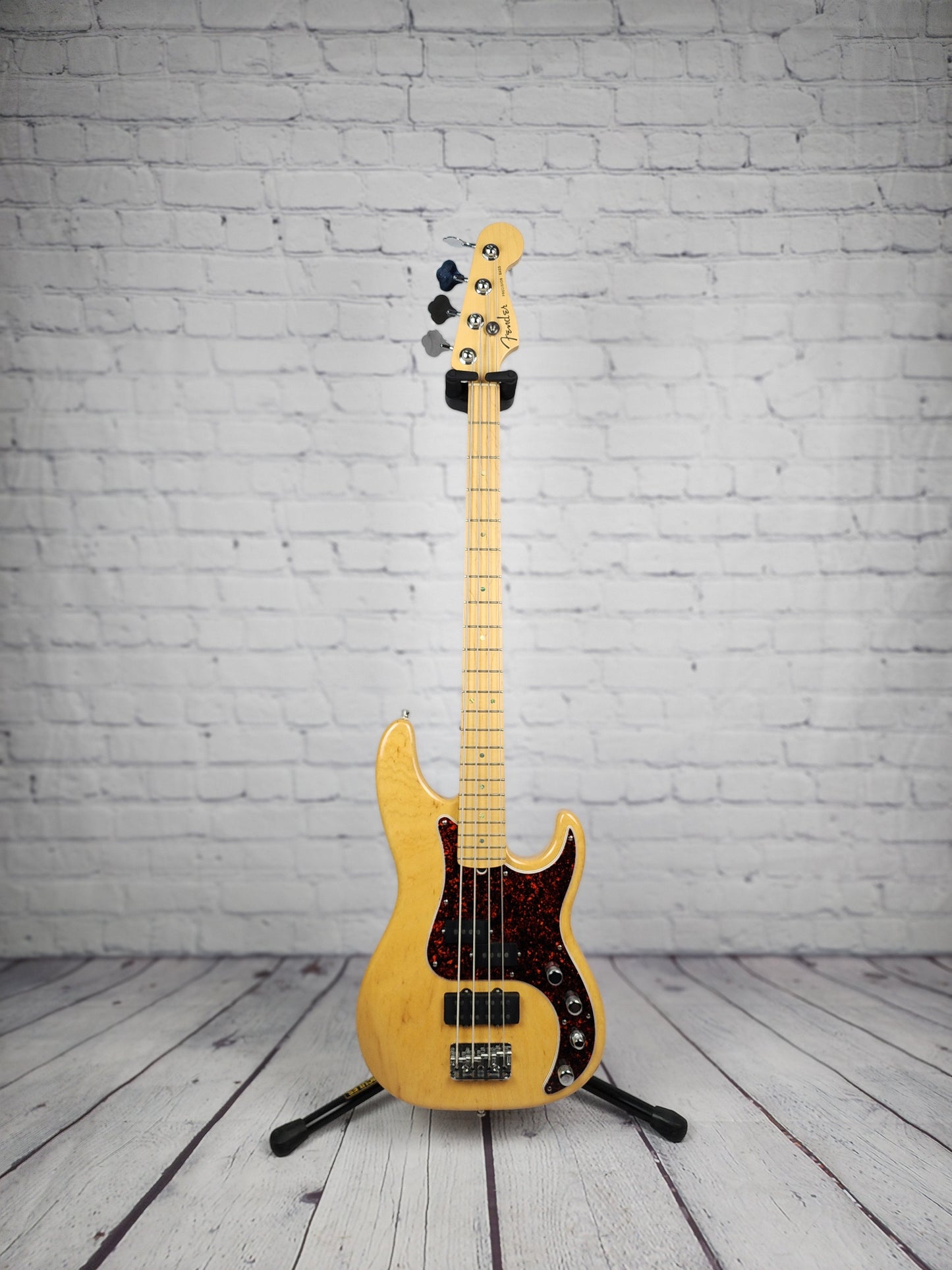 USED Fender American Deluxe Precision 4 String Bass PH Natural Ash 2002