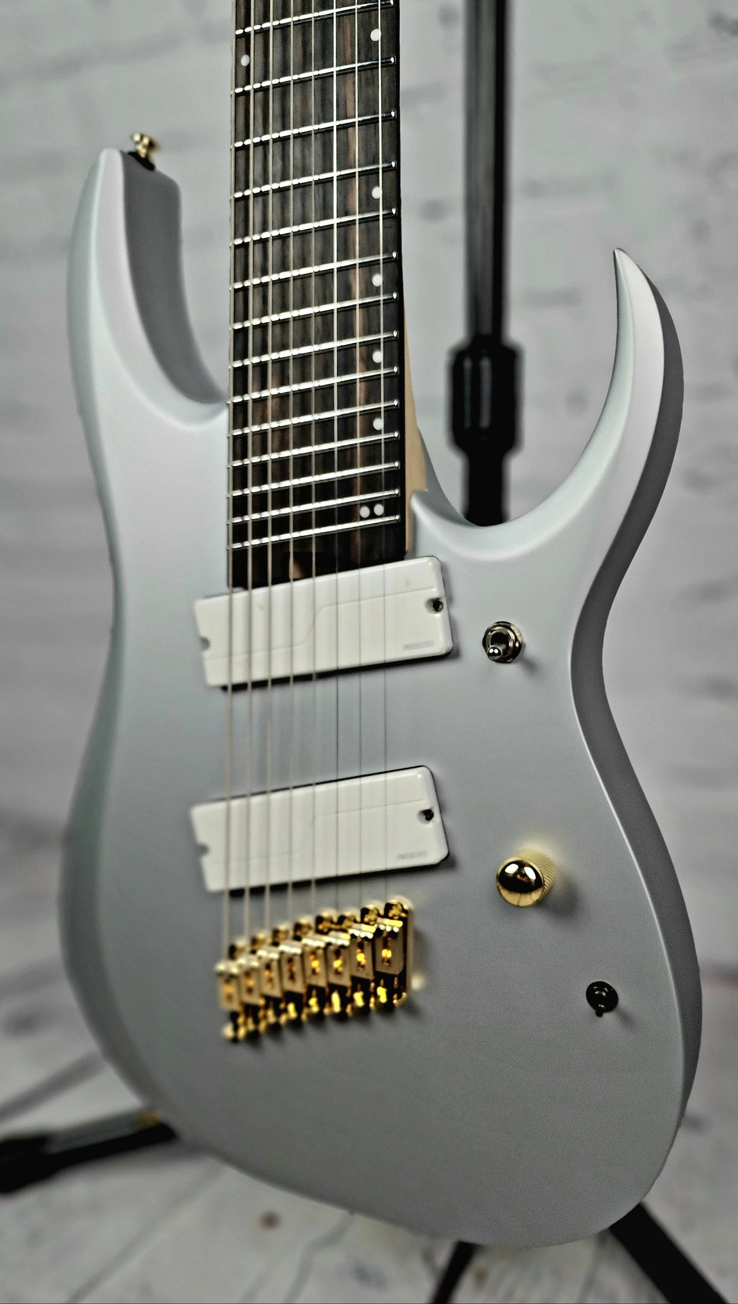 Ibanez Axe Design Lab RGDMS8 CSM 8 String Multiscale Electric Guitar Classic Silver Matte