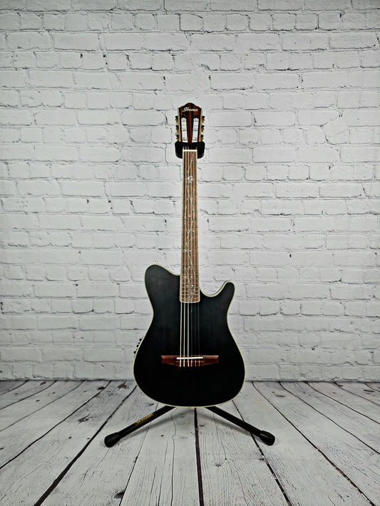Ibanez TOD10N TKF Tim Henson Nylon String Acoustic Guitar Transparent Flat Black