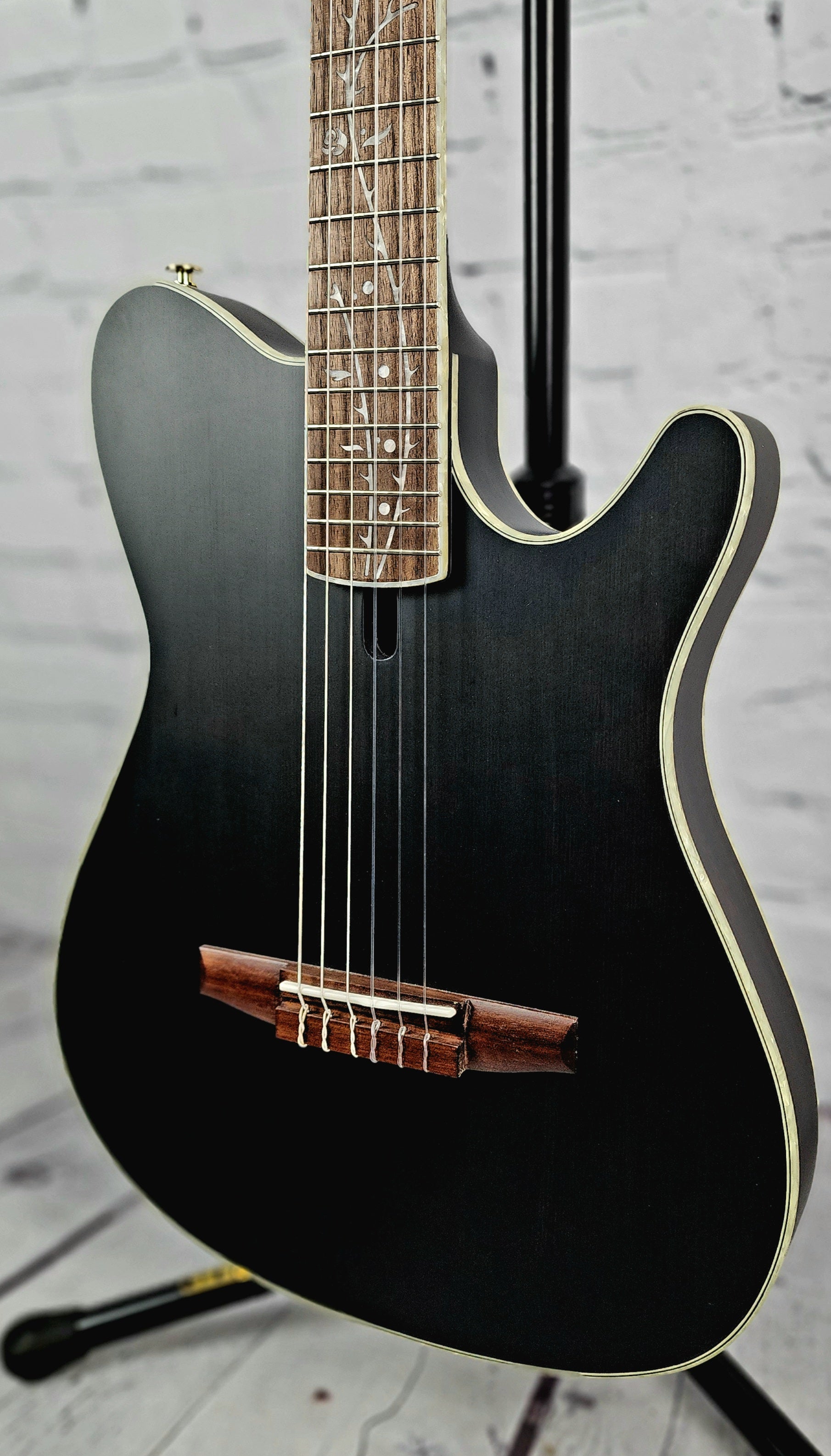 Ibanez TOD10N TKF Tim Henson Nylon String Acoustic Guitar Transparent Flat  Black