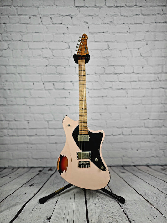 Balaguer Guitars USA Series Espada Shell Pink Over Sunburst Roasted Maple