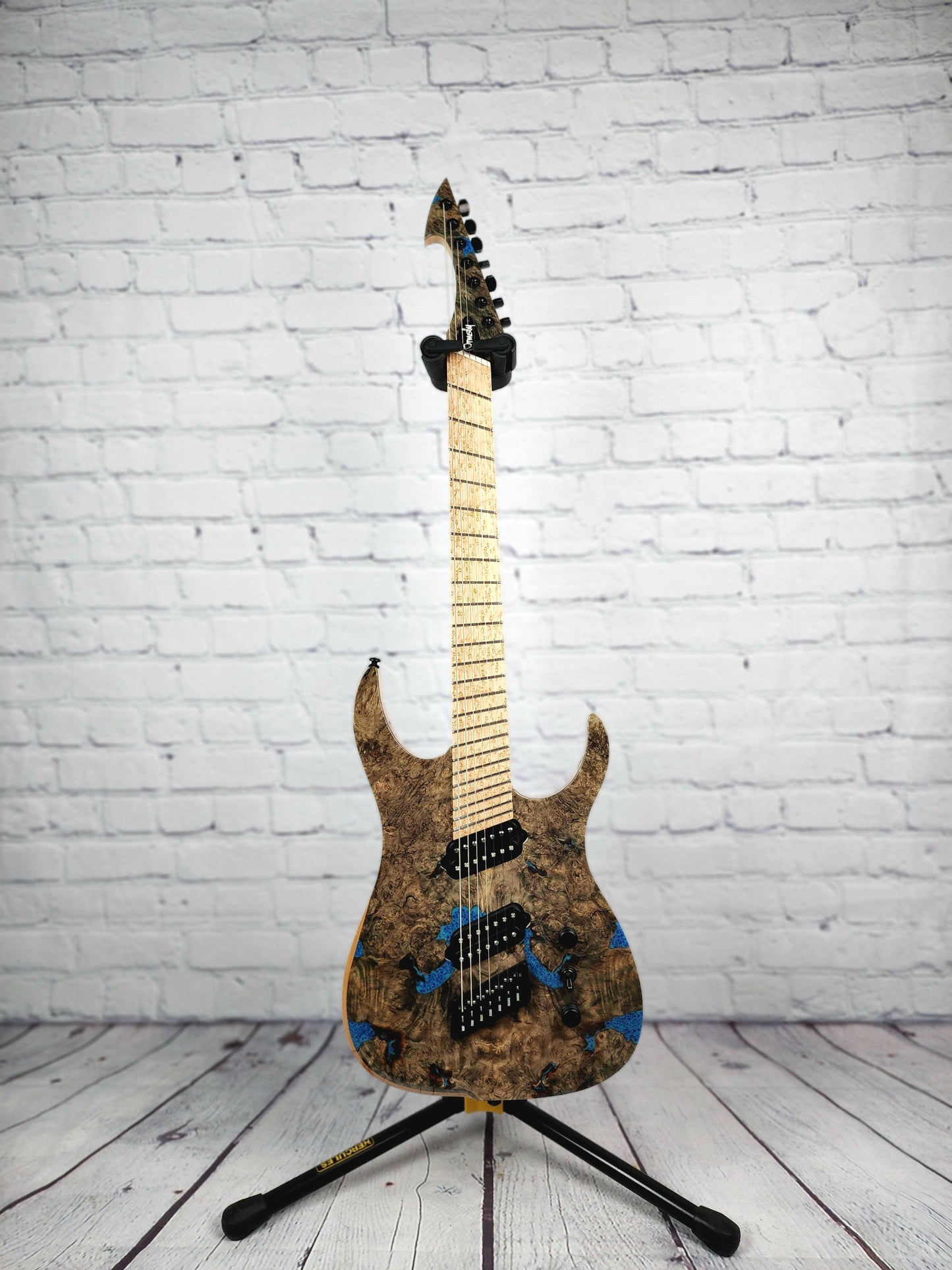 Ormsby Guitars Hypemachine Custom 7 String Electric Guitar NAMM Buckeye Burl Resin