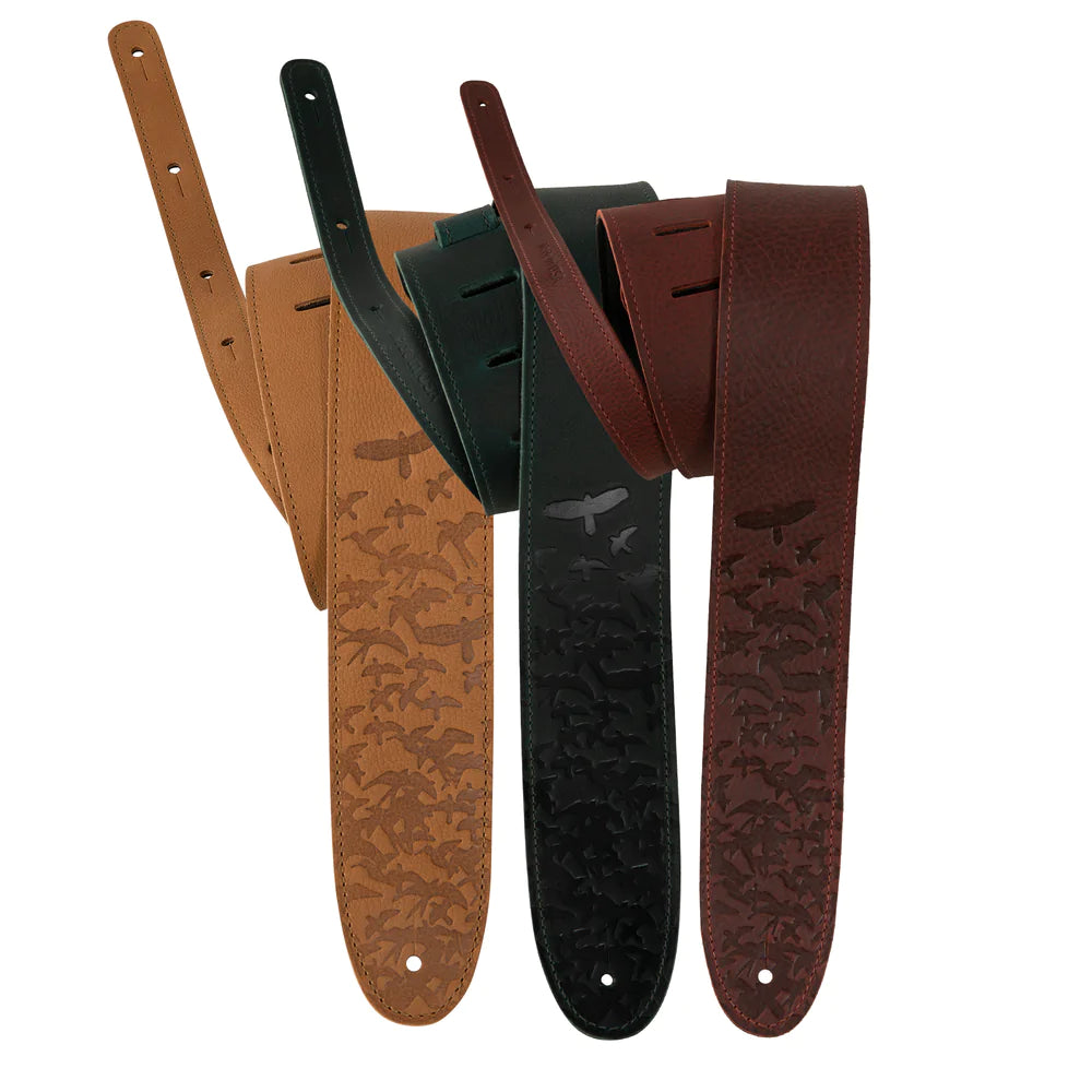 Paul Reed Smith PRS 2.5" OEM Leather Bird Swarm Guitar Strap