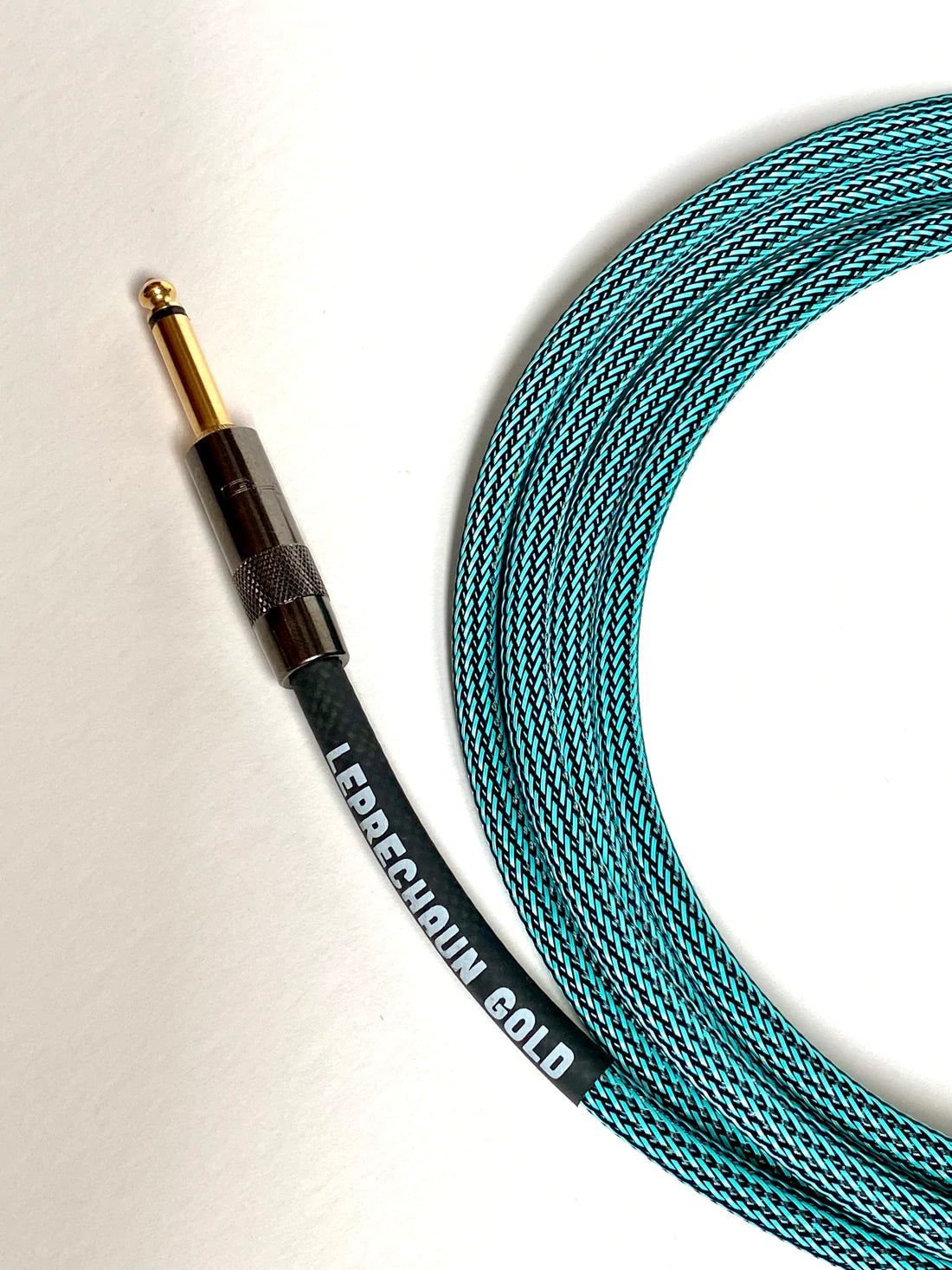 Leprechaun Gold Premium Instrument Cable Carbon Turquoise