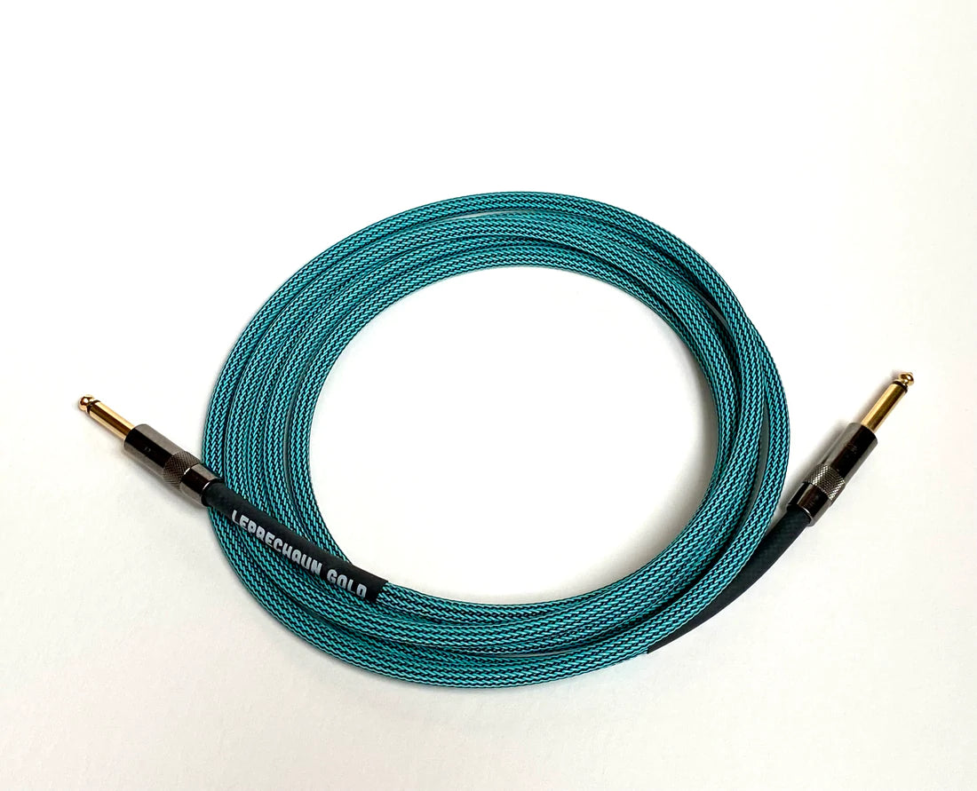 Leprechaun Gold Premium Instrument Cable Carbon Turquoise