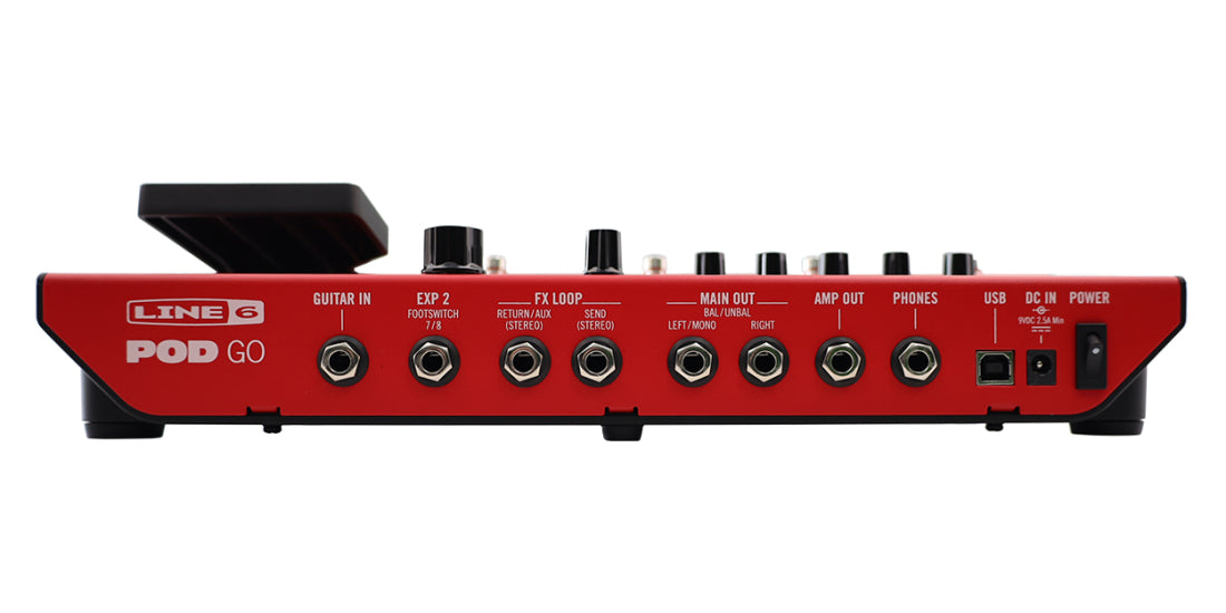 Line 6 POD GO Multi-FX Floor Processor Pedal Limited Edition Red