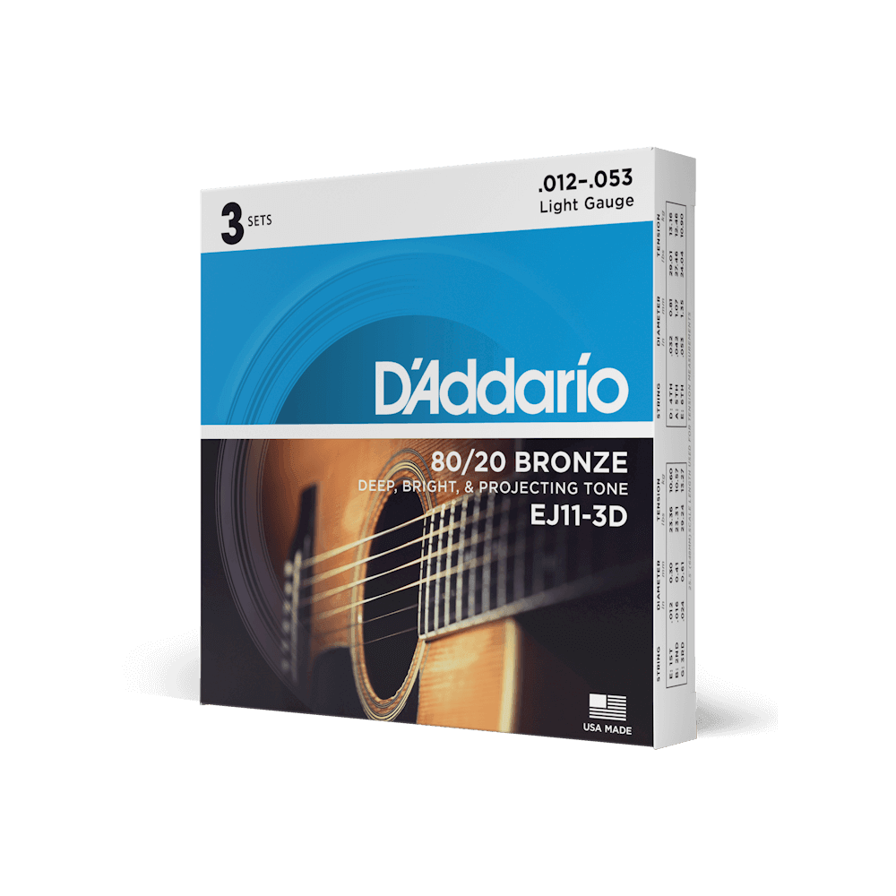 D Add Rio D'Addario 3 Pack Acoustic Guitar Strings – Guitar Brando